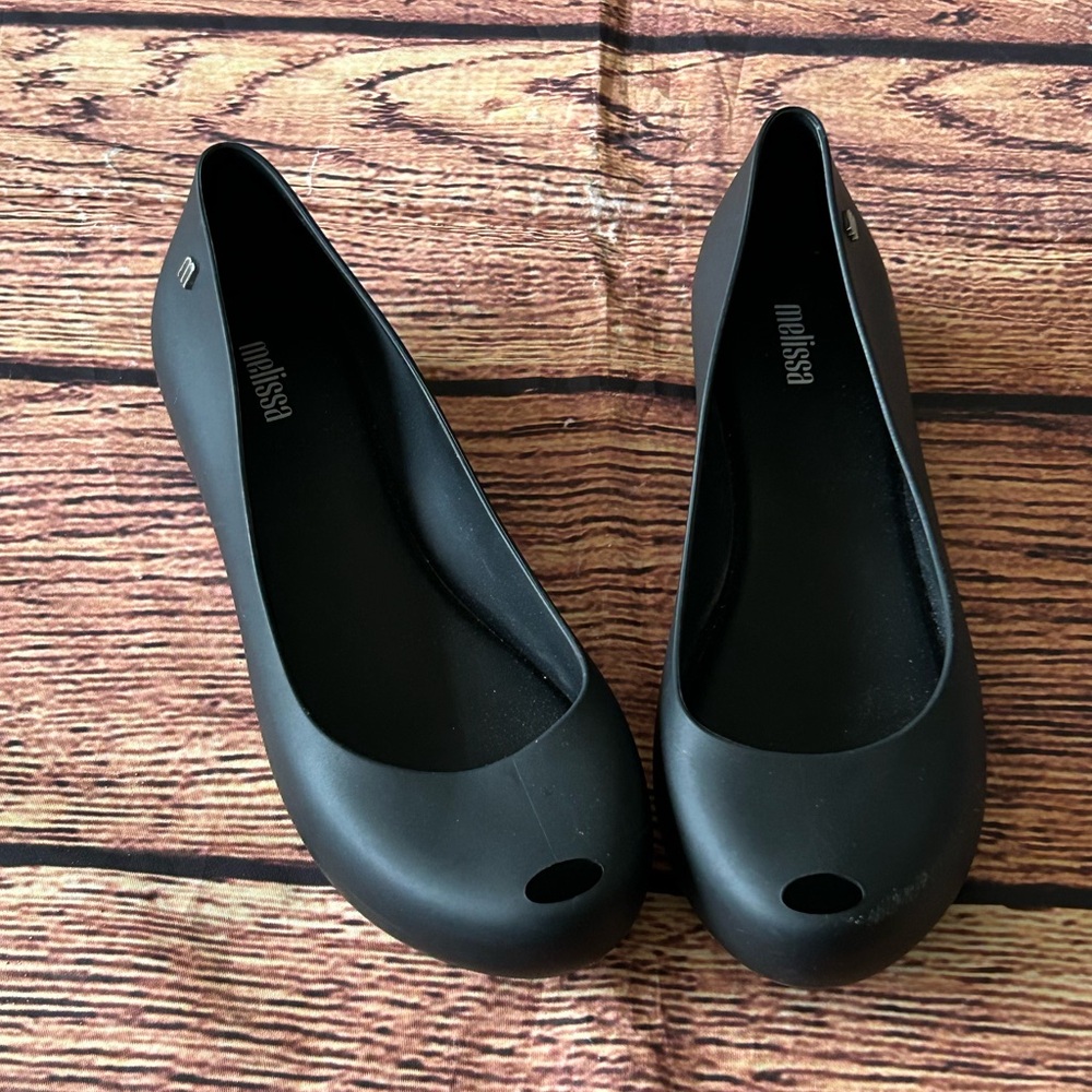 Melissa Ultragirl Basic II ballet flats Black Rubber Size 8‎ - Picture 2 of 8